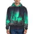 thumbnail image 1 of Goofa Northern Lights 2 for Men's Hooded Sweatshirt - Lightweight Pullover Hoodie with Kangaroo Pocket, Perfect for Everyday Wear-Medium, 1 of 7