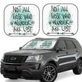 thumbnail image 1 of Goofa Not All Who Wander Are Lost1 Pattern 2 Piece Car Windshield Sun Shade Foldable | Front Windshield Shade for Sun, Heat and UV Rays | Sunshade for Car Front Window-, 1 of 7
