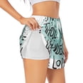 thumbnail image 1 of Goofa Not All Who Wander Are Lost1 Printed Women 2 in 1 Running Shorts,Quick Dry Athletic Workout Shorts,High Waisted Athletic Shorts with Liner Pockets-Small, 1 of 9