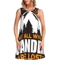 thumbnail image 1 of Goofa Not All Who Wander Are Lost4 for Summer Dresses for Women – Beach Floral Sundress, Casual Pockets Boho Tank Dress for Hot Days, 1 of 7