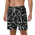 thumbnail image 1 of Goofa Numbers Printed Men's Swim Trunks Board Shorts Quick Dry Mens Swimming Trunks with Compression Liner,Breathable Fit Hawaii Beach Shorts-3X-Large, 1 of 9