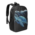 thumbnail image 1 of Goofa Ocean Turtle Pattern 17in Student Backpack - School, Travel, Work Bookbag -Laptop Backpack,Water Resistant College School Computer Bag, 1 of 6
