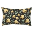thumbnail image 1 of Goofa Octopuses And Leaves Print Plush Throw Pillow Case, Soft Velvet with Hidden Zipper, Decorative Cushion Cover for Sofa, Bed, Car, and Home Décor-20"x30", 1 of 6