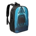 thumbnail image 1 of Goofa Open-Mouthed Shark Pattern 17in Student Backpack - School, Travel, Work Bookbag -Laptop Backpack,Water Resistant College School Computer Bag, 1 of 6