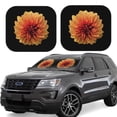 thumbnail image 1 of Goofa Orange Dalia Pattern 2 Piece Car Windshield Sun Shade Foldable | Front Windshield Shade for Sun, Heat and UV Rays | Sunshade for Car Front Window-Small, 1 of 7