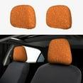 Goofa Orange Glitter Pattern 2 PCS Car Headrest Cover, Headrest