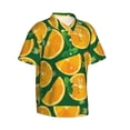 thumbnail image 1 of Goofa Orange Hawaiian Shirt for Men, Unisex Summer Beach Casual Short Sleeve Button Down Shirts,Aloha Tropical Floral print shirt-Small, 1 of 9