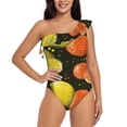 thumbnail image 1 of Goofa Orange Lemon Pattern Women's One Piece Swimsuits Tummy Control Bathing Suits Asymmetric One Shoulder Swimwear-Medium, 1 of 6