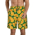 thumbnail image 1 of Goofa Orange Lemon Printed Mens Swim Trunks Summer Quick Dry Short Beach Swimwear Bathing Suits-Small, 1 of 9