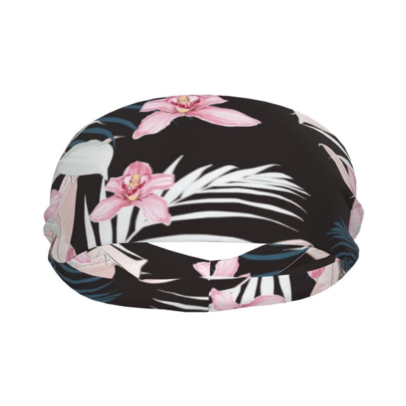 Goofa Orchids Flowers Pattern Sweatbands Sports Headband for Men & Women,Moisture Wicking Athletic headband,Breathable Sweatband,Sports accessories,Workout gear