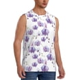 thumbnail image 1 of Goofa Orchids Flowers Printed Men's Sleeveless T-Shirt - Athletic Gym Workout Tank Top for Men - Moisture-Wicking, UPF 30+ Quick-Dry Muscle Tee-3X-Large, 1 of 8
