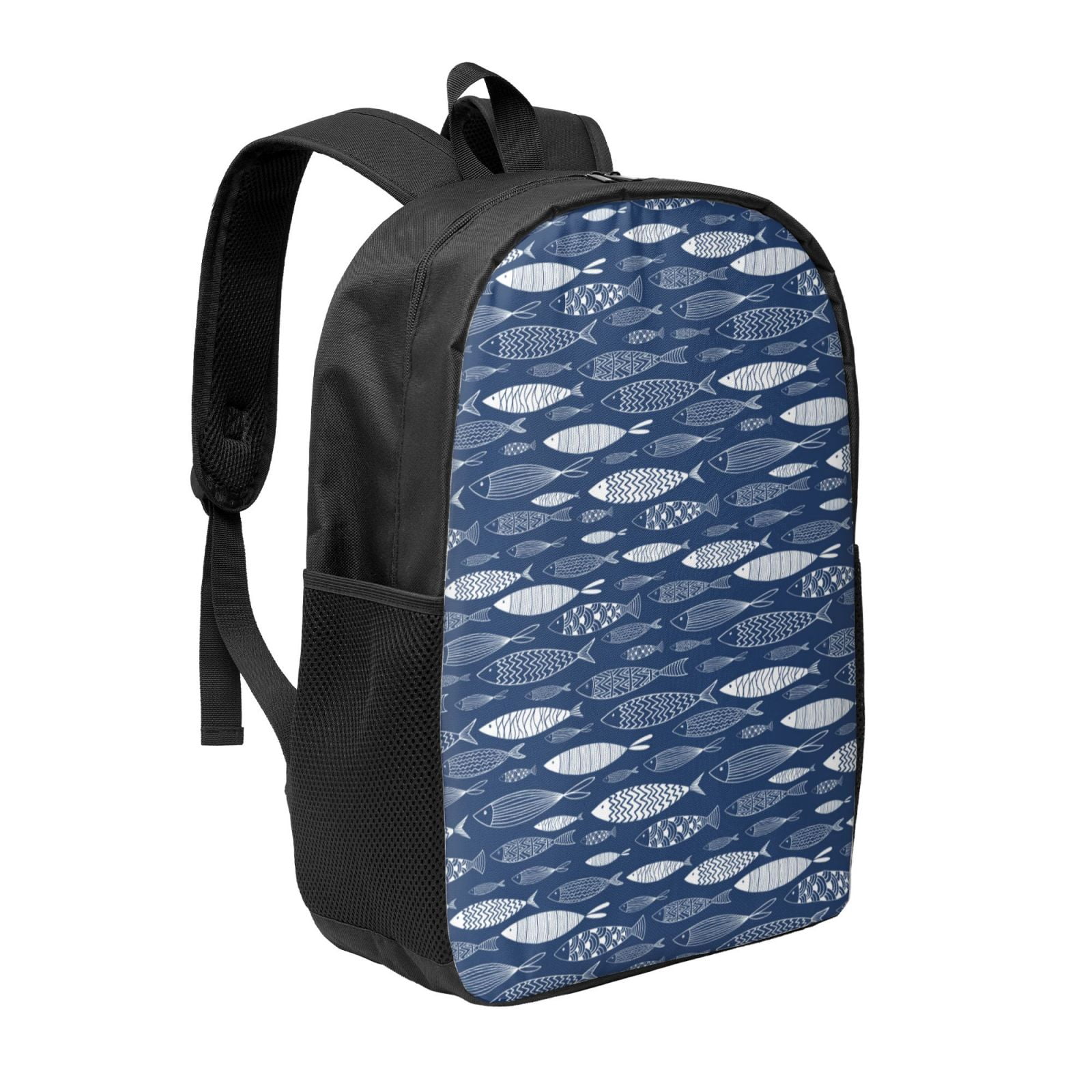Fish Shape Backpack Goofa Ornamental Fish Pattern 17in Student Backpack - School, Travel ...