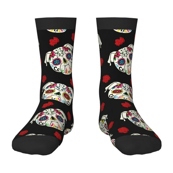 Goofa PUG Pattern Children's Crew Socks, Kids' Daily Wear and Sports Socks, Breathable Socks, Sports Socks, Moisture-Wicking Socks for Children