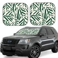 thumbnail image 1 of Goofa Palm Branch With Leaves Pattern 2 Piece Car Windshield Sun Shade Foldable | Front Windshield Shade for Sun, Heat and UV Rays | Sunshade for Car Front Window-Medium, 1 of 7