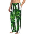 thumbnail image 1 of Goofa Palm Greenery Printed Soft Pajama Pants for Men, Wide Leg Comfy Casual Lounge Yoga Pants-Small, 1 of 9