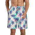 thumbnail image 1 of Goofa Palm Leaves Printed Mens Swim Trunks Summer Quick Dry Short Beach Swimwear Bathing Suits-Medium, 1 of 9