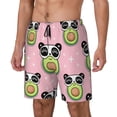 thumbnail image 1 of Goofa Panda Avocado Printed Men's Swim Trunks Board Shorts Quick Dry Mens Swimming Trunks with Compression Liner,Breathable Fit Hawaii Beach Shorts-, 1 of 9