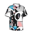 thumbnail image 1 of Goofa Panda Cute Pink Hearts Hawaiian Shirt for Men, Unisex Summer Beach Casual Short Sleeve Button Down Shirts,Aloha Tropical Floral print shirt-X-Large, 1 of 9