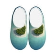thumbnail image 1 of Goofa Paradise Island Print Womens Mens Cotton Lightweight House Slippers , Washable Home Slippers,Indoor Comfy Bedroom Cozy Slippers-46/47, 1 of 7