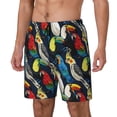 thumbnail image 1 of Goofa Parrot Printed Men's Swim Trunks Board Shorts Quick Dry Mens Swimming Trunks with Compression Liner,Breathable Fit Hawaii Beach Shorts-3X-Large, 1 of 9