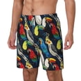 thumbnail image 1 of Goofa Parrot Printed Men's Swim Trunks Board Shorts Quick Dry Mens Swimming Trunks with Compression Liner,Breathable Fit Hawaii Beach Shorts-Medium, 1 of 9
