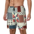 thumbnail image 1 of Goofa Patchwork In Country Style Printed Men's Swim Trunks Board Shorts Quick Dry Mens Swimming Trunks with Compression Liner,Breathable Fit Hawaii Beach Shorts-Large, 1 of 9