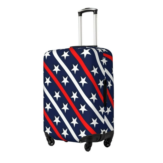 Goofa Patriotic Star Pattern Pattern Luggage Covers For Suitcase,Suitcase Cover Protector Fit 18-32 Inch Luggage-Small