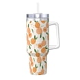 thumbnail image 1 of Goofa Peaches Print 40oz Ice Bully With Handle And Straw Stainless Steel Vacuum Insulated Cup And 2 In 1 Straw Lid, 1 of 8