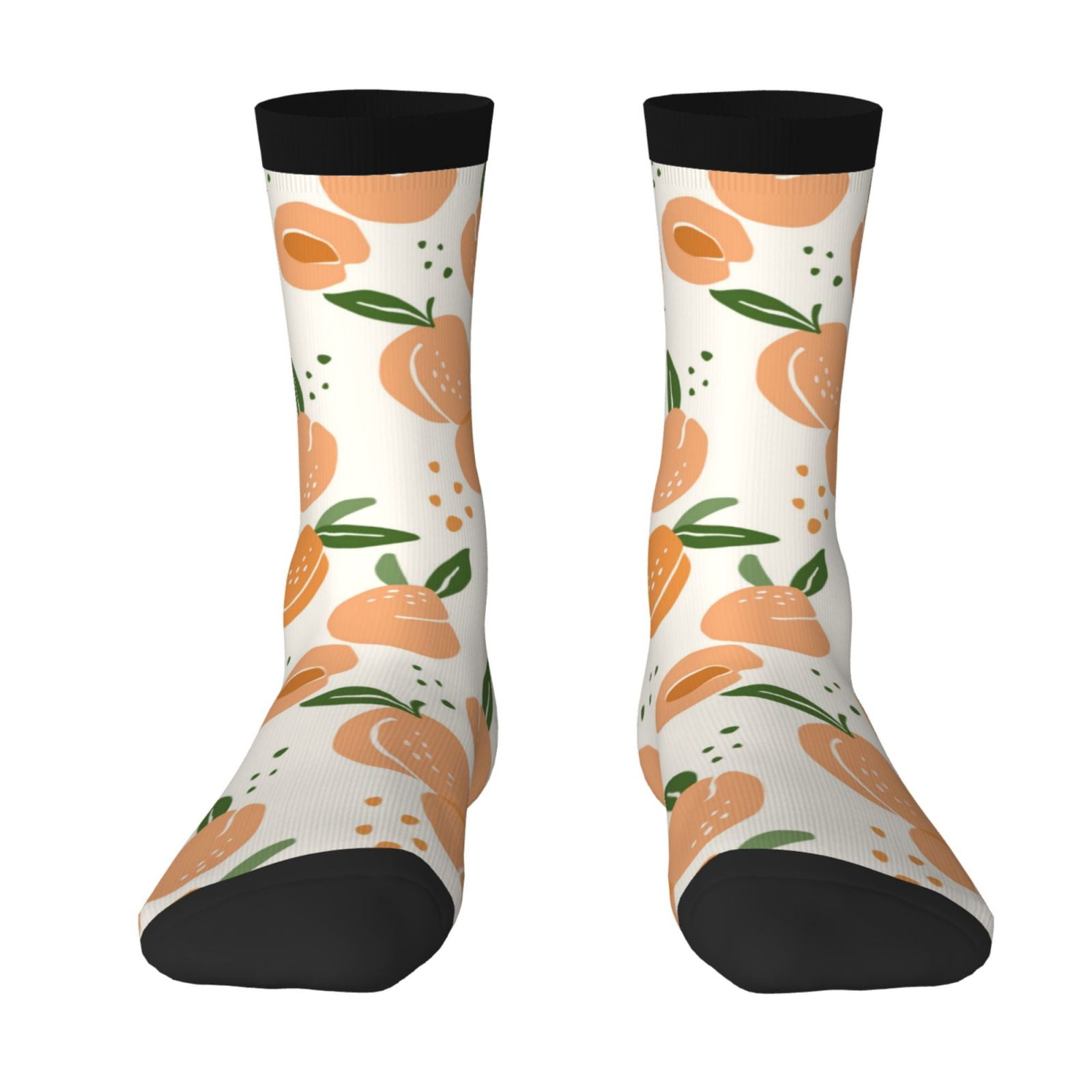 Goofa Peaches Printed Men's Crew Socks, Soft Durable Breathable