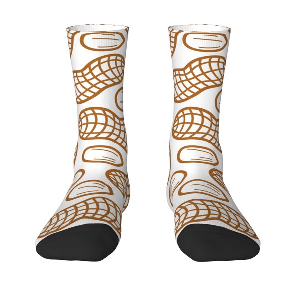 Goofa Peanuts7 Printed Men's Crew Socks, Soft Durable Breathable Moisture-Wicking with Odor Control Cotton socks