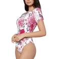thumbnail image 1 of Goofa Peonies And Roses Printed Women Rash Guard Short Sleeve,Tummy control Swimsuit Surfing Swimsuit Bathing Suit One Piece Swimsuit UPF 50-X-Large, 1 of 9