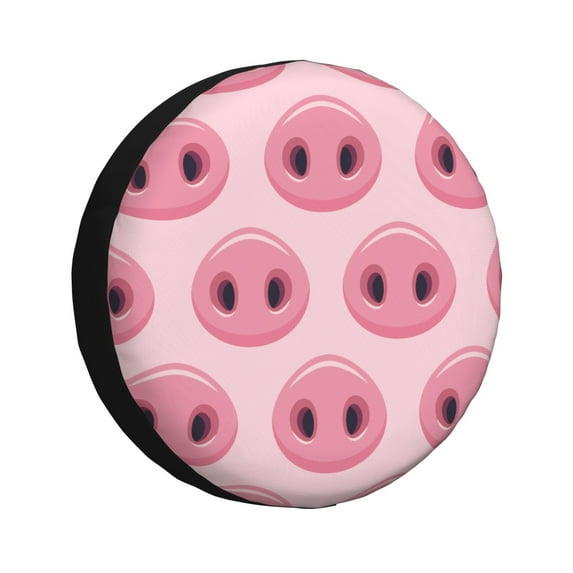 Goofa Pig Nose Pattern Universal Tire Cover for Jeep, SUV, Truck, and Trailer – Waterproof, UV-Resistant,Easy to Install, Fits 14"-17" Tires-14 inch