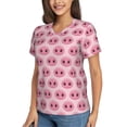 thumbnail image 1 of Goofa Pig Nose Pattern Women's Slim-Fit Short-Sleeve V-Neck T-Shirt,Classic-Fit Short-Sleeve V-Neck T-Shirt-Large, 1 of 5