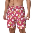 thumbnail image 1 of Goofa Piggy Sunflower Printed Men's Swim Trunks Board Shorts Quick Dry Mens Swimming Trunks with Compression Liner,Breathable Fit Hawaii Beach Shorts-Large, 1 of 9
