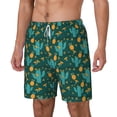 thumbnail image 1 of Goofa Pineapple And Cactus Printed Men's Swim Trunks Board Shorts Quick Dry Mens Swimming Trunks with Compression Liner,Breathable Fit Hawaii Beach Shorts-X-Large, 1 of 9