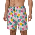 thumbnail image 1 of Goofa Pineapple And Leaves Printed Men's Swim Trunks Board Shorts Quick Dry Mens Swimming Trunks with Compression Liner,Breathable Fit Hawaii Beach Shorts-X-Large, 1 of 9