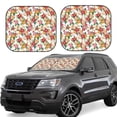 thumbnail image 1 of Goofa Pineapple Flower Pattern 2 Piece Car Windshield Sun Shade Foldable | Front Windshield Shade for Sun, Heat and UV Rays | Sunshade for Car Front Window-Small, 1 of 7