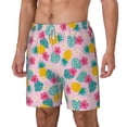 thumbnail image 1 of Goofa Pineapple And Leaves Printed Men's Swim Trunks Board Shorts Quick Dry Mens Swimming Trunks with Compression Liner,Breathable Fit Hawaii Beach Shorts-3X-Large, 1 of 9