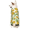 thumbnail image 1 of Goofa Pineapple Pattern Small Dog Sweater Hoodies Pet Grey Hooded Soft Fleece Sweatshirts with Pocket Fall Winter Puppy Cat Sweaters Warm Clothes-Small, 1 of 8