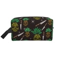 thumbnail image 1 of Goofa Pineapples Printed Toiletry Bag with Handle,Large Capacity Travel Makeup Cosmetic Bag for Women, Carry on Airport Airline Compliant Bag, 1 of 9