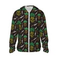 thumbnail image 1 of Goofa Pineapples Printed Women's UPF 50+ Sun Protection Hoodie Jacket Lightweight Long Sleeve Sun Shirt for Women with Pocket Hiking Outdoor-Small, 1 of 9