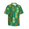 thumbnail image 1 of Goofa Pineapples1 Hawaiian Shirt for Men, Unisex Summer Beach Casual Short Sleeve Button Down Shirts,Aloha Tropical Floral print shirt-Small, 1 of 9