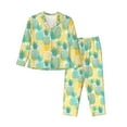 thumbnail image 1 of Goofa Pineapples1 Printed Women’s 2 Piece Pajama Set Super,Pajamas Women's Long Sleeve Sleepwear Soft Button Down Loungewear Pjs Lounge Set Nightwear-Small, 1 of 9