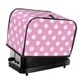 thumbnail image 1 of Goofa Pink And White Polka Dot Print Toaster Cover 2 Slice, Two Slice Bread Machine Cover Quilted Toaster Covers Bread Maker Cover Kitchen Appliance Cover, 1 of 7