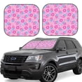 thumbnail image 1 of Goofa Pink Donuts Pattern 2 Piece Car Windshield Sun Shade Foldable | Front Windshield Shade for Sun, Heat and UV Rays | Sunshade for Car Front Window-Small, 1 of 7