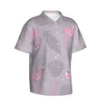 thumbnail image 1 of Goofa Pink Flamingo Hawaiian Shirt for Men, Unisex Summer Beach Casual Short Sleeve Button Down Shirts,Aloha Tropical Floral print shirt-Medium, 1 of 9