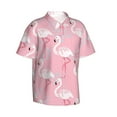 thumbnail image 1 of Goofa Pink Flamingo Hawaiian Shirt for Men, Unisex Summer Beach Casual Short Sleeve Button Down Shirts,Aloha Tropical Floral print shirt-Small, 1 of 9