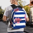 thumbnail image 1 of Goofa Pink Flamingo Print Casual Backpack for Women Men,Waterproof High School Bookbag,Lightweight Travel Daypack,Classic College Backpack,Laptob Backpack, 1 of 6