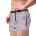 thumbnail image 1 of Goofa Pink Flamingo Printed Men's Boxer Briefs Underwear, Moisture-Wicking Underwear, Trunk,Soft and Breathable Cotton Underwear-Large, 1 of 9