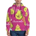 thumbnail image 1 of Goofa Pink Green Avocado for Men's Hooded Sweatshirt - Lightweight Pullover Hoodie with Kangaroo Pocket, Perfect for Everyday Wear-Small, 1 of 7